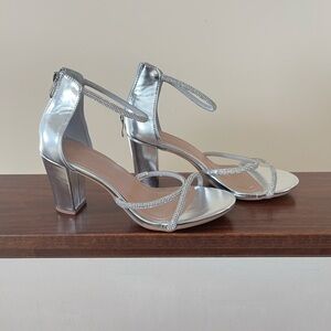 Charlotte Russe Rhinestone Strap Sandals.